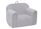 Grey Sherpa with Grey Suede (5048) 3-Cozee Sherpa and Suede Chair for Kids
