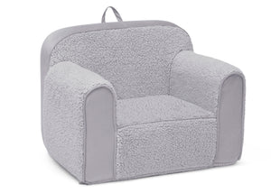 Grey Sherpa with Grey Suede (5048) 3-Cozee Sherpa and Suede Chair for Kids