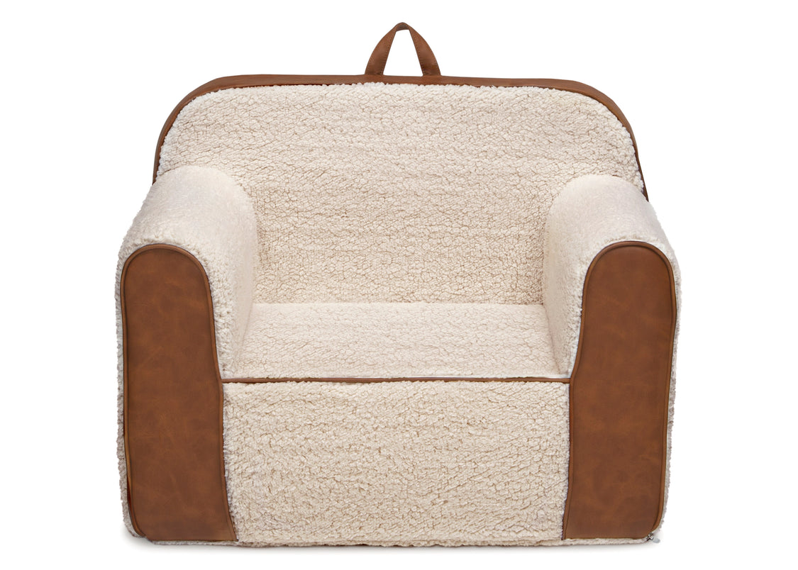 Cream Sherpa with Brown Leather (5047)