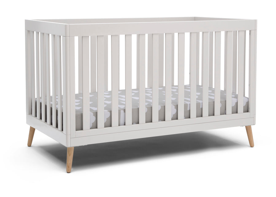 Bianca White with Natural (123) 3-Madison 4-in-1 Convertible Crib
