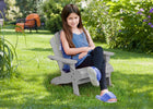 Grey (427C) 11-Kids Wood Adirondack Chair for Indoor & Outdoor Use