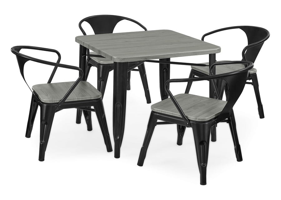 Black with Grey Barnboard (1438) 7-Bistro Kids Play Table (Chairs Not Included)