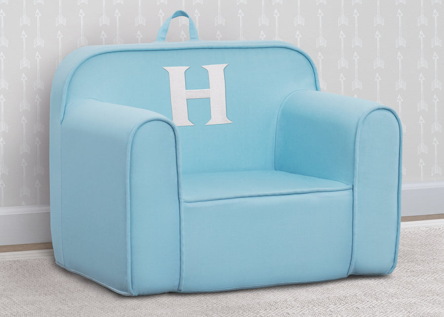 H 29-Personalized Monogram Light Blue Cozee Chair