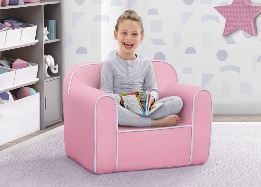Pink and White (1187) 1-Cozee Chair for Kids