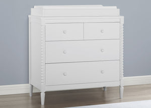 Bianca White (130) 1-Saint 4 Drawer Dresser with Changing Top