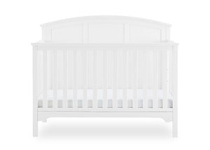 Textured White (1349) 4-Sweet Beginnings Sage Curve Top 6-in-1 Convertible Crib