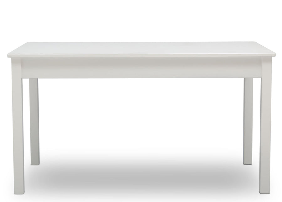 Delta Children Bianca White (130) Grow-With-Me Table (W101301), Front View, b3b 10-Grow-With-Me Table