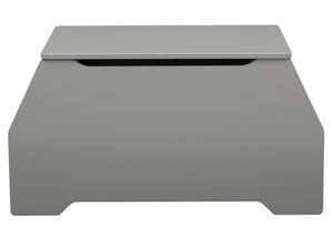 Delta Children Grey (026) Nolan Toybox (W101450), Front View, a4a 7-Signature Toy Box w/ Book Storage