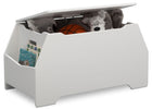 Delta Children Bianca White (130) Nolan Toybox (W101450), Right Silo with Props, b3b 2-Signature Toy Box w/ Book Storage
