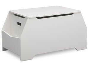 Delta Children Bianca White (130) Nolan Toybox (W101450), Right Silo, b2b 11-Signature Toy Box w/ Book Storage