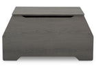 Delta Children Crafted Grey (1333) Nolan Toybox (W101450), Front View, c4c 12-Signature Toy Box w/ Book Storage