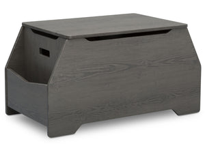 Delta Children Crafted Grey (1333) Nolan Toybox (W101450), Right Silo, c2c 15-Signature Toy Box w/ Book Storage