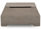 Delta Children Crafted Limestone (1334) Nolan Toybox (W101450), Front View, d4d 16-Signature Toy Box w/ Book Storage