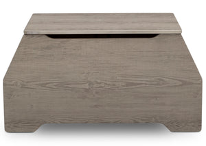 Delta Children Crafted Limestone (1334) Nolan Toybox (W101450), Front View, d4d 20-Signature Toy Box w/ Book Storage