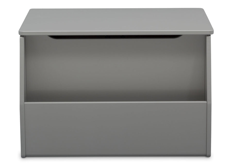 Delta Children Grey (026) Nolan Toybox (W101451), Front Facing, a4a 8-Classic Toy Box with Book Storage