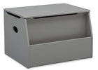 Delta Children Grey (026) Nolan Toybox (W101451), Right Silo, a2a 7-Classic Toy Box with Book Storage