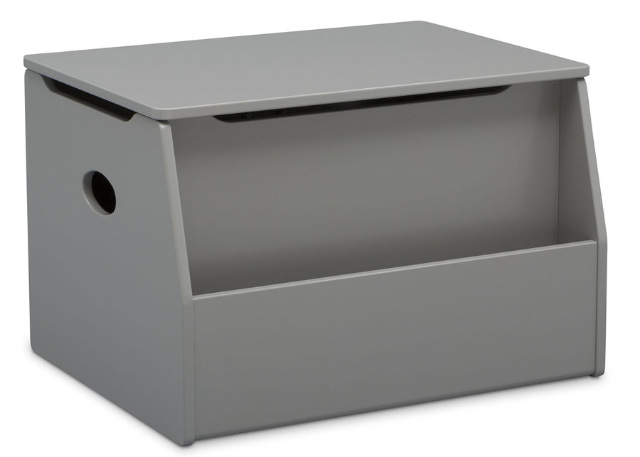 Delta Children Grey (026) Nolan Toybox (W101451), Right Silo, a2a 7-Classic Toy Box with Book Storage