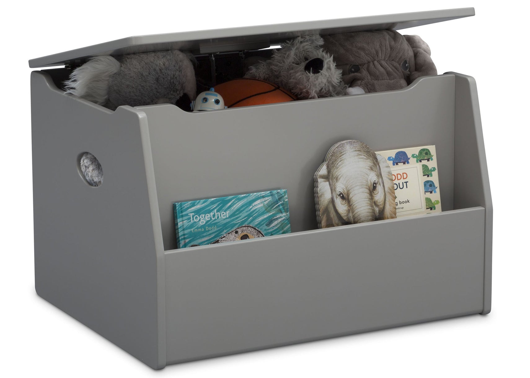Delta Children Bianca Grey (026) Nolan Toybox (W101451), Right Silo with Props, a3a