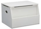 Delta Children Bianca White (130) Nolan Toybox (W101451), Right Silo b2b 3-Classic Toy Box with Book Storage