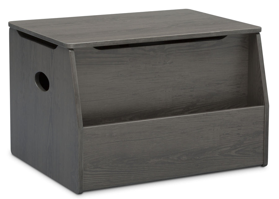 Delta Children Crafted Grey (1333) Nolan Toybox (W101451), Right Silo, c2c 11-Classic Toy Box with Book Storage