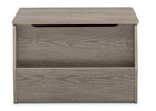Delta Children Crafted Limestone (1334) Nolan Toybox (W101451), Front facing, d4d 16-Classic Toy Box with Book Storage