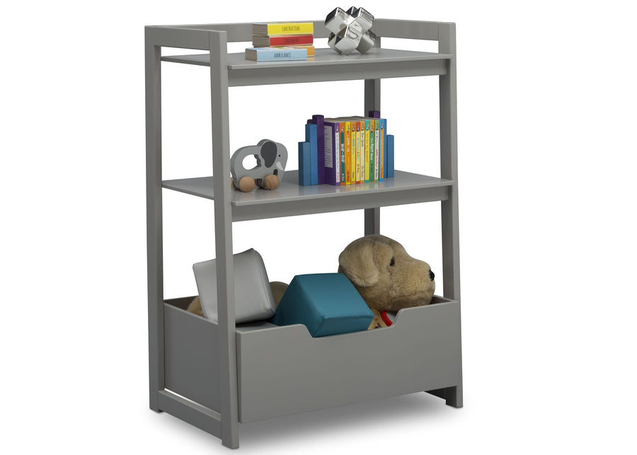 Delta Children Crafted Limestone (1334) Gateway Small Laddershelf (W101452) 3-Small Ladder Shelf - toddler bundle