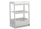 Delta Children Bianca White (130) Gateway Small Laddershelf (W101452), Right Facing Silo, b2b 4-Small Ladder Shelf - toddler bundle