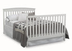 Delta Children Bianca White (130) Finley 4-in-1 Convertible Baby Crib Full Bed Angled View a7a 8-Finley 4-in-1 Convertible Baby Crib
