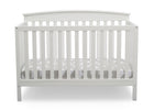 Delta Children Bianca White (130) Finley 4-in-1 Convertible Baby Crib Front View a3a 4-Finley 4-in-1 Convertible Baby Crib