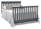 Delta Children Charcoal Grey (029) Cameron 4-in-1 Convertible Baby Crib Full Bed Angled View a7a 8-Cameron 4-in-1 Convertible Baby Crib