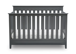 Delta Children Charcoal Grey (029) Cameron 4-in-1 Convertible Baby Crib Front View a3a 4-Cameron 4-in-1 Convertible Baby Crib
