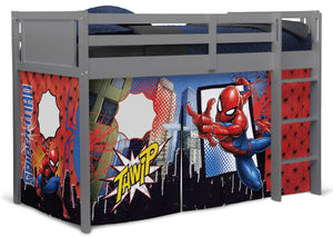 Spider-Man (1163) 3-Spider-Man Loft Bed Tent - Curtain Set for Twin Loft Bed