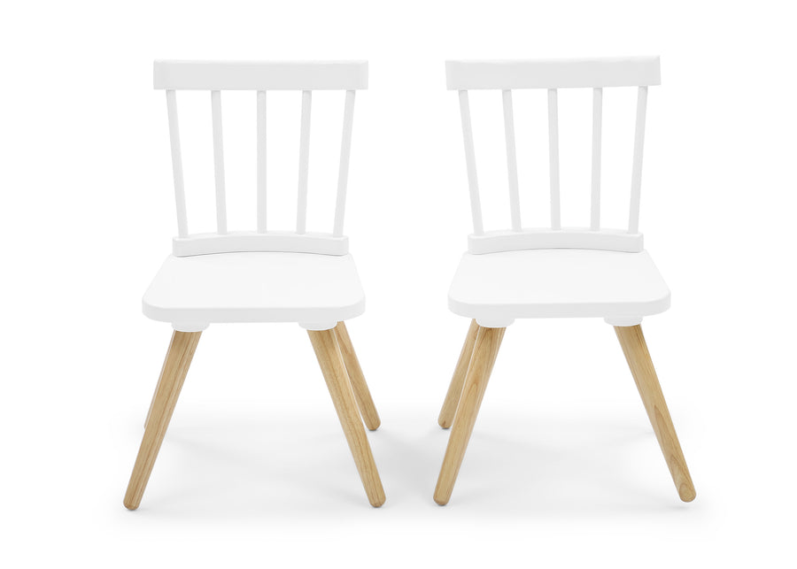 Bianca White with Natural (123) 11-Hudson Storage Table & 2-Piece Chair Set