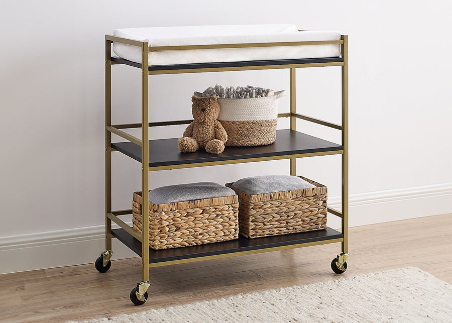 Ebony Melamine with Melted Bronze (1502) 1-Jade Changing Table