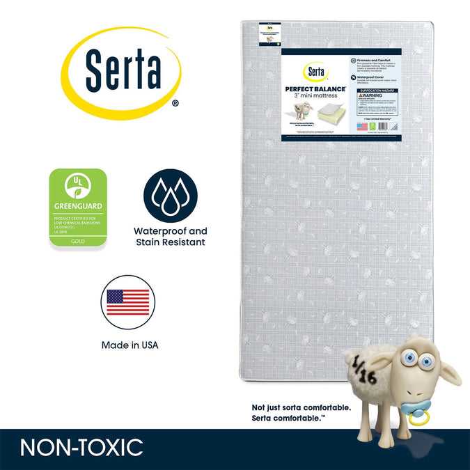 No Color (NO) 2-Perfect Balance 3-inch Mini Crib Mattress