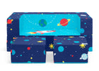Spaceship (5064) 2-Convertible Sofa and Play Set for Kids and Toddlers – Modular Foam Couch and Flip Out Lounger with 2 Ottomans