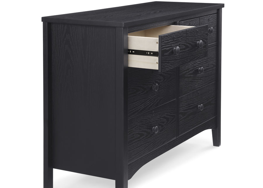 Textured Midnight Grey (1347) 4-Farmhouse 6 Drawer Dresser