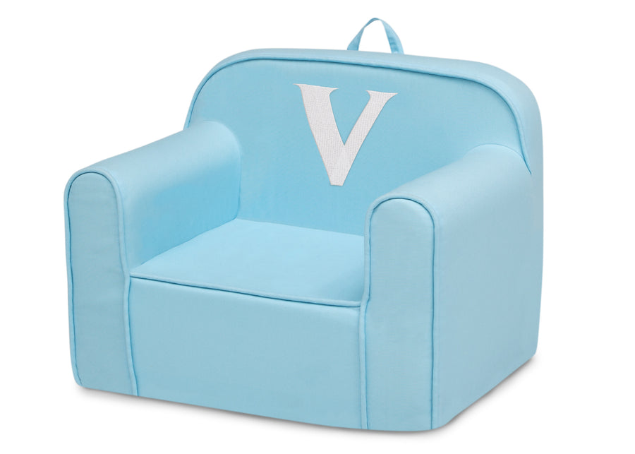 V 88-Personalized Monogram Light Blue Cozee Chair