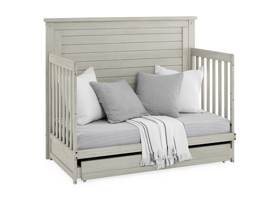 Rustic Mist (1373) 33-Caden 6-in-1 Convertible Crib with Trundle Drawer