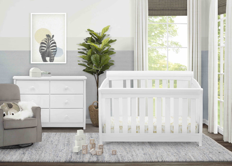 Bianca White (130) 1-Clermont 4-in-1 Crib