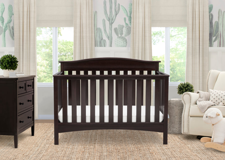 Dark Chocolate (207) 7-Baker 4-in-1 Convertible Crib