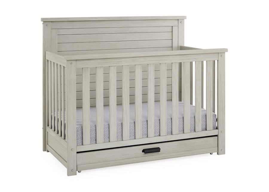 Rustic Mist (1373) 30-Caden 6-in-1 Convertible Crib with Trundle Drawer