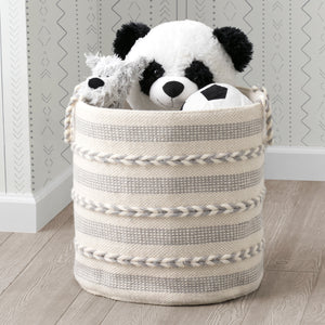 Assorted (999) 5-Braided Grey Handwoven Basket