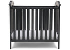 Textured Midnight Grey (1347) 5-Farmhouse Mini Baby Crib with 2.75-inch Mattress