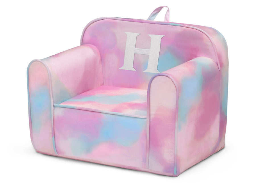 H 32-Personalized Monogram Tie-Dye Cozee Chair