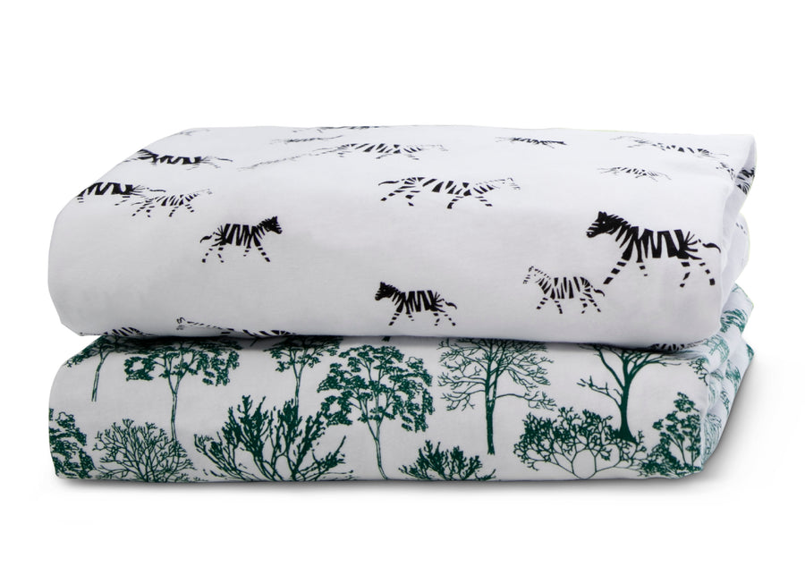 DCB: Modern Safari (3216) 7-Modern Safari Fitted Crib Sheets - 2 Pack