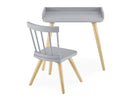 Grey with Natural (1359) 2-Essex Desk & Chair Set