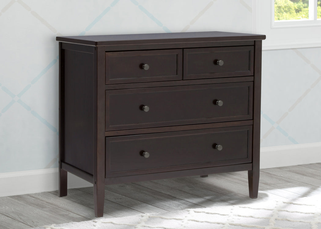 Epic 3 Drawer Dresser with Interlocking DrawersDark Chocolate (207)