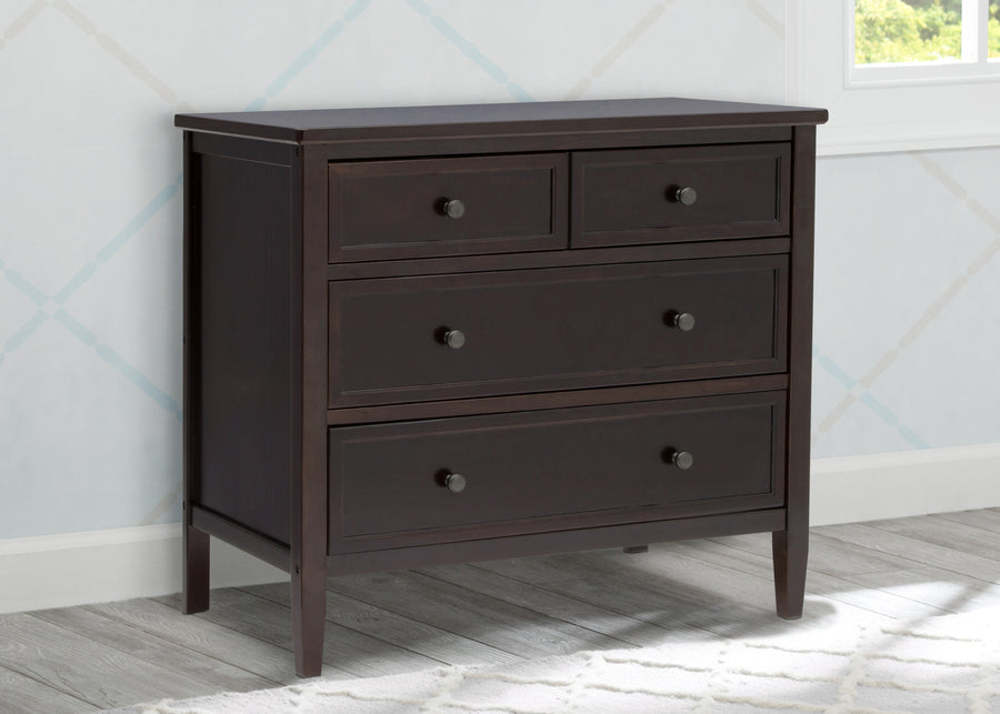 Dark Chocolate (207) 8-Epic 3 Drawer Dresser with Interlocking Drawers