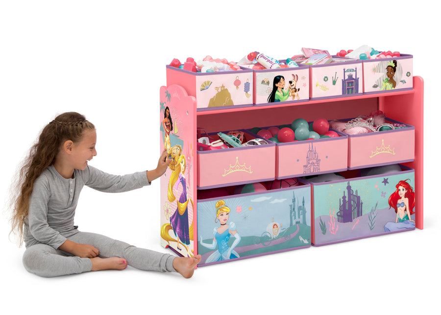 Disney Princess (1038) 6-Princess Deluxe 9 Bin Design and Store Toy Organizer